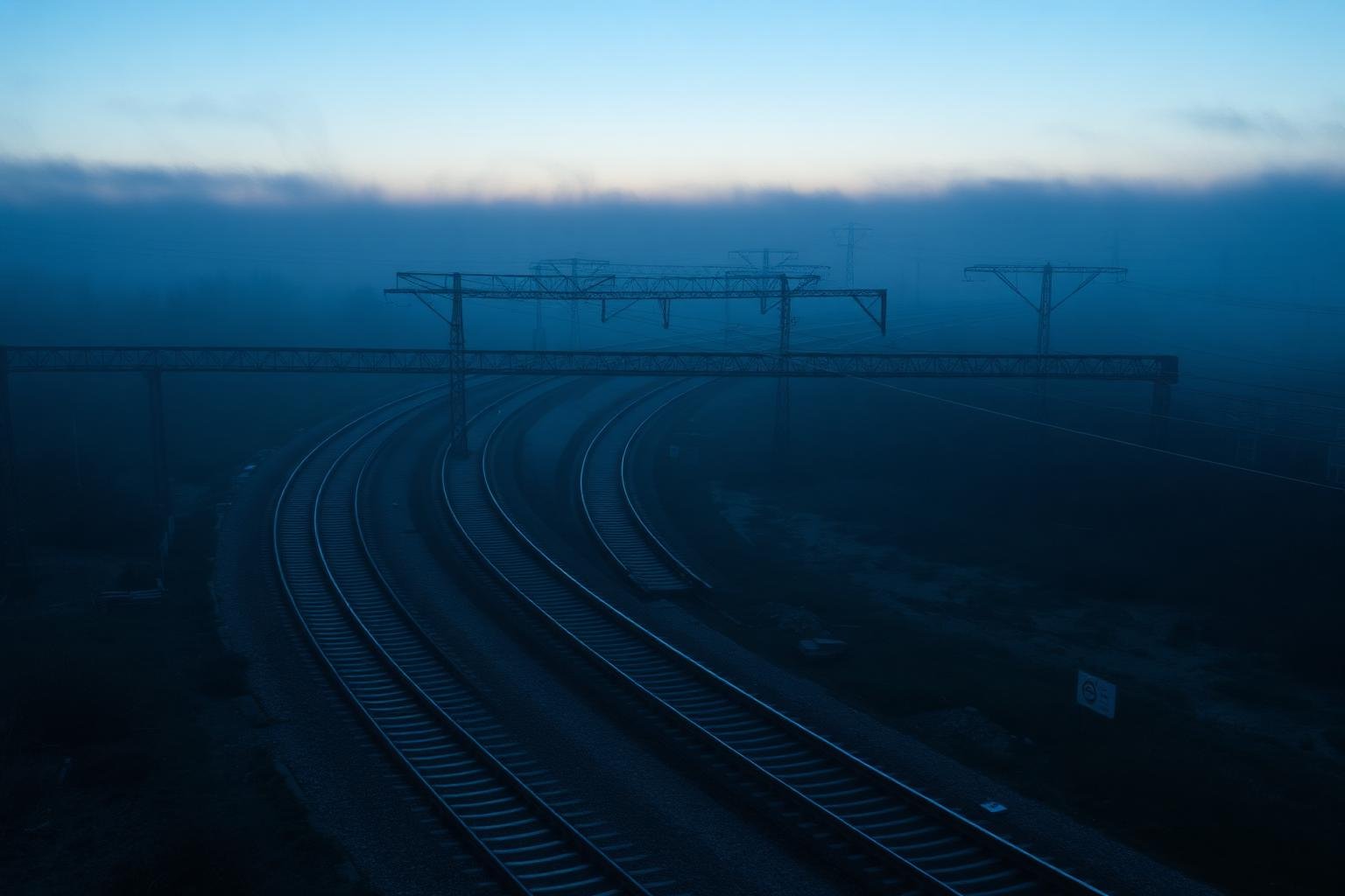 Transport infrastructure at dusk
